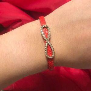 5/$30 infinity sign pleather clasp bracelet